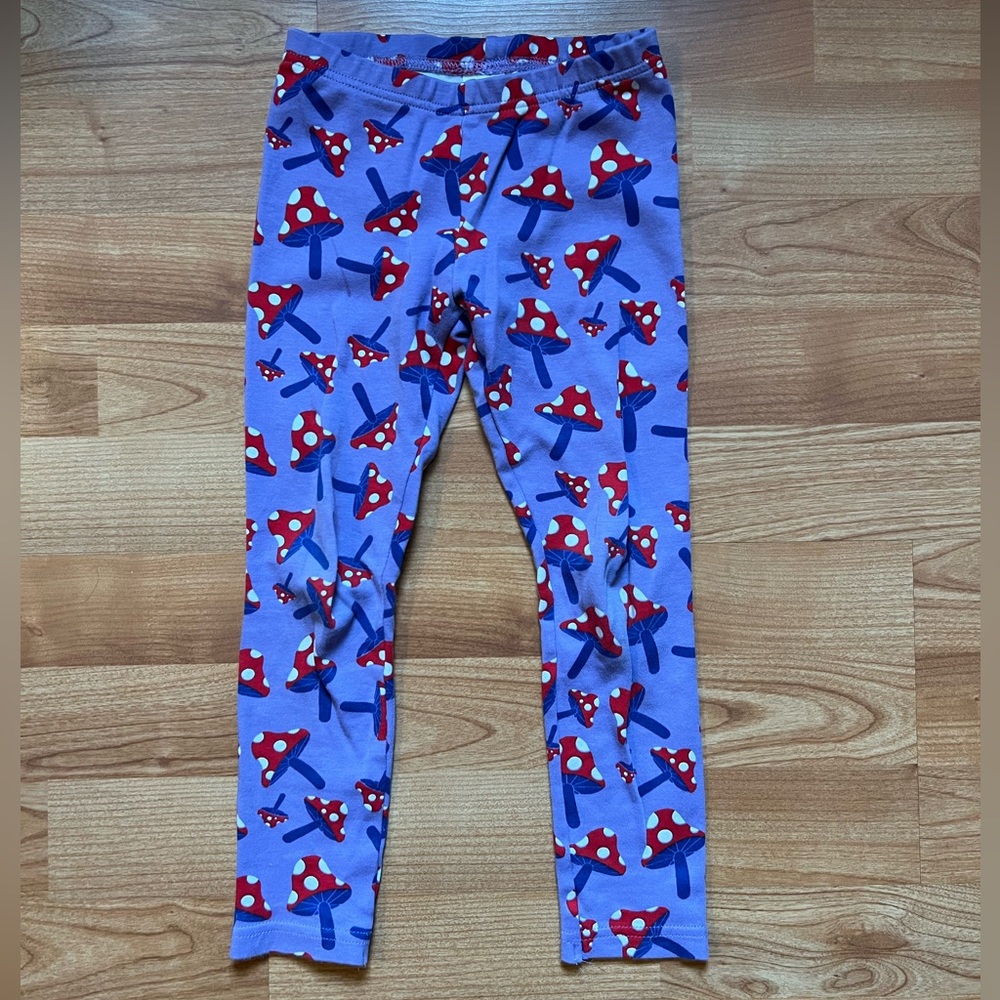 Purple Mushroom Print Leggings